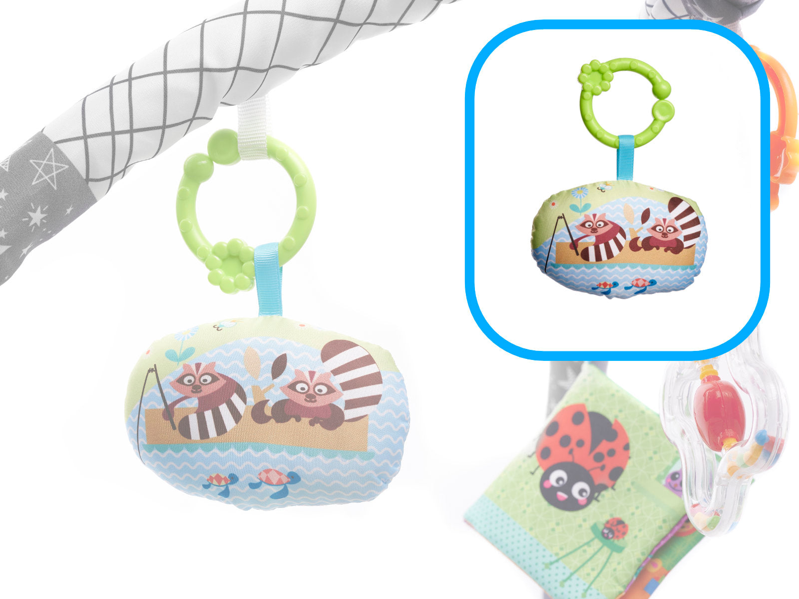 Tarc de joaca pentru bebelusi, 76x76x50 cm, gri – cu jucarii, mingi si arcade interactive