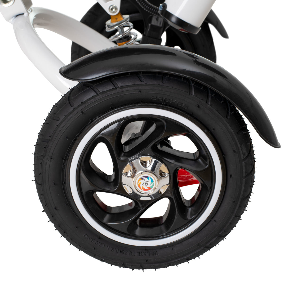 Tricicleta 3in1 105x52x94 cm, sezut rotativ 360°, roti fara aer, copertina reglabila, negru