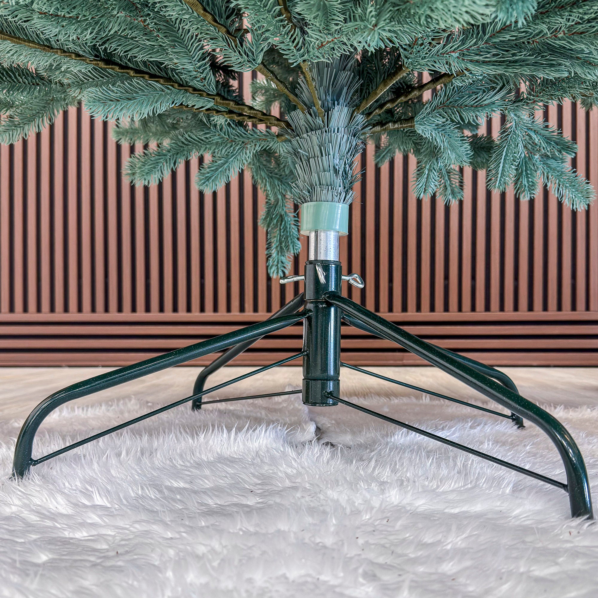 Brad artificial Christmas Deluxe by Sersimo, Kovalivka Select argintiu, integral 3D, 210 cm