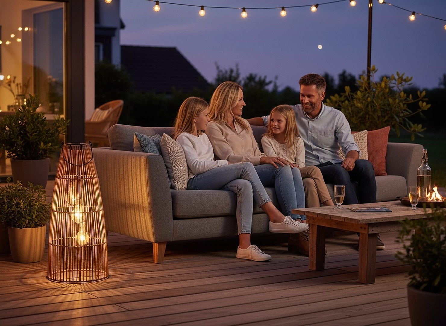 Lampion solar decorativ 55 cm, iluminare ambientala LED, model cu decupaje, pentru gradina sau terasa, maro