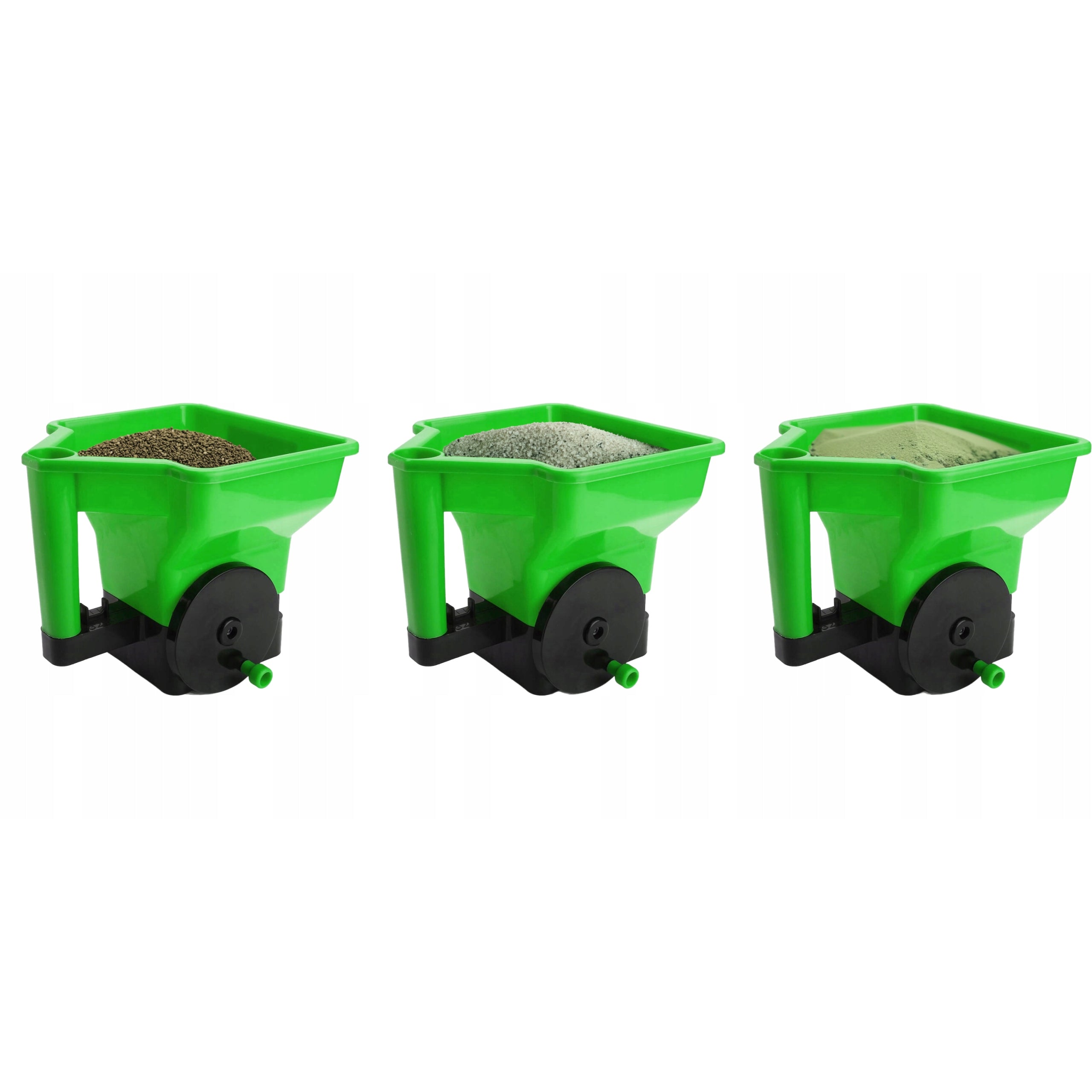 Semanatoare manuala gradina pentru seminte si ingrasamant cu reglaj dozare, capacitate 3 l, verde