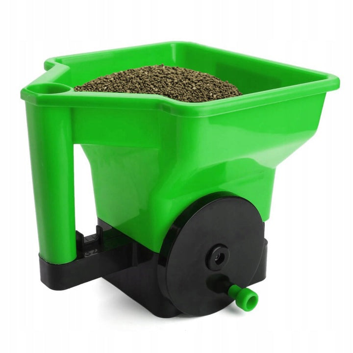 Semanatoare manuala gradina pentru seminte si ingrasamant cu reglaj dozare, capacitate 3 l, verde