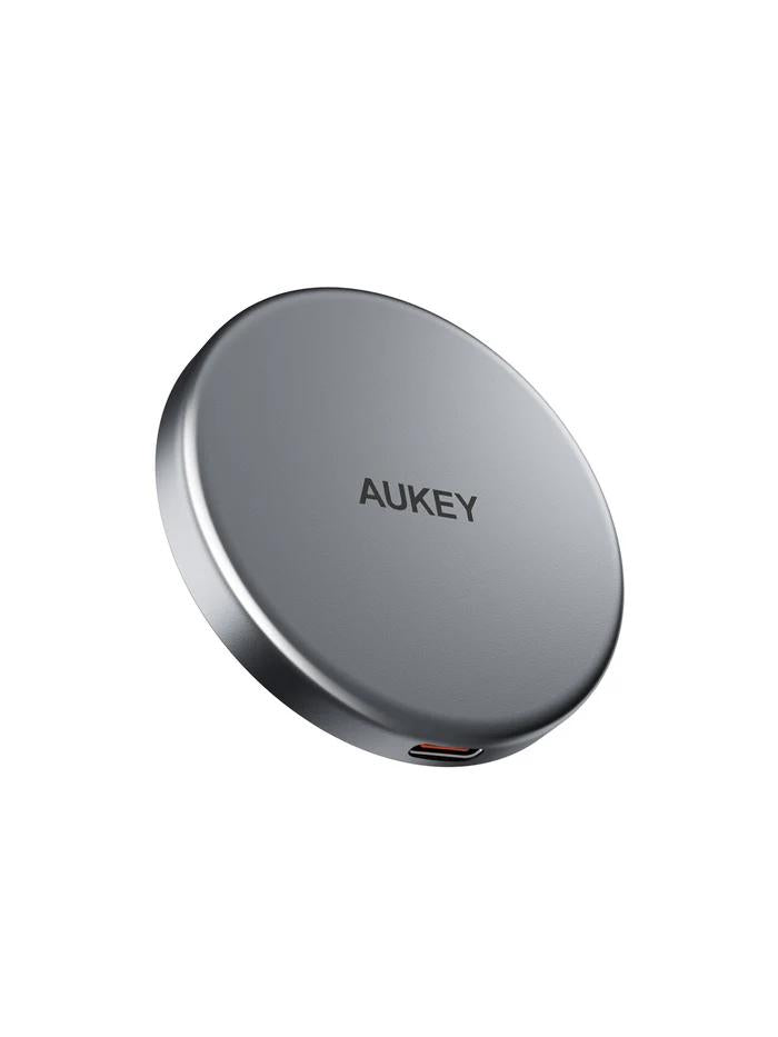Statie de incarcare wireless Aukey, LC-MC10, 15W, fast charge, 1 x USB-C, negru, "LLTSN1048333" - 689323787036