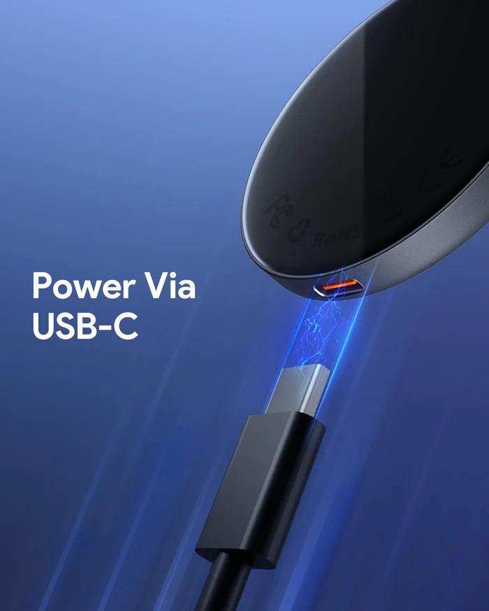 Statie de incarcare wireless Aukey, LC-MC10, 15W, fast charge, 1 x USB-C, negru, "LLTSN1048333" - 689323787036