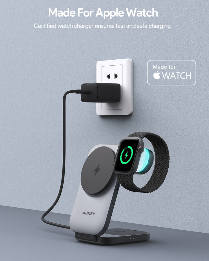 Statie de incarcare wireless Aukey, LC-MC312 (EU), 15W, fast charge, 1 x USB-C, negru, "LLTSEUN1049283" - 689323787432