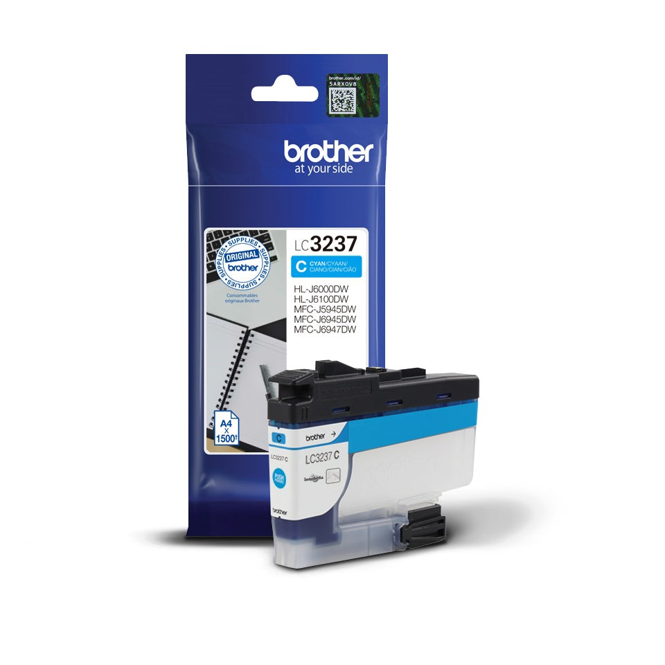 Cartus Cerneala Original Brother Cyan, LC3237C, pentru MFC-J5945|J6945|J6947, 1.5K, , "LC3237C"