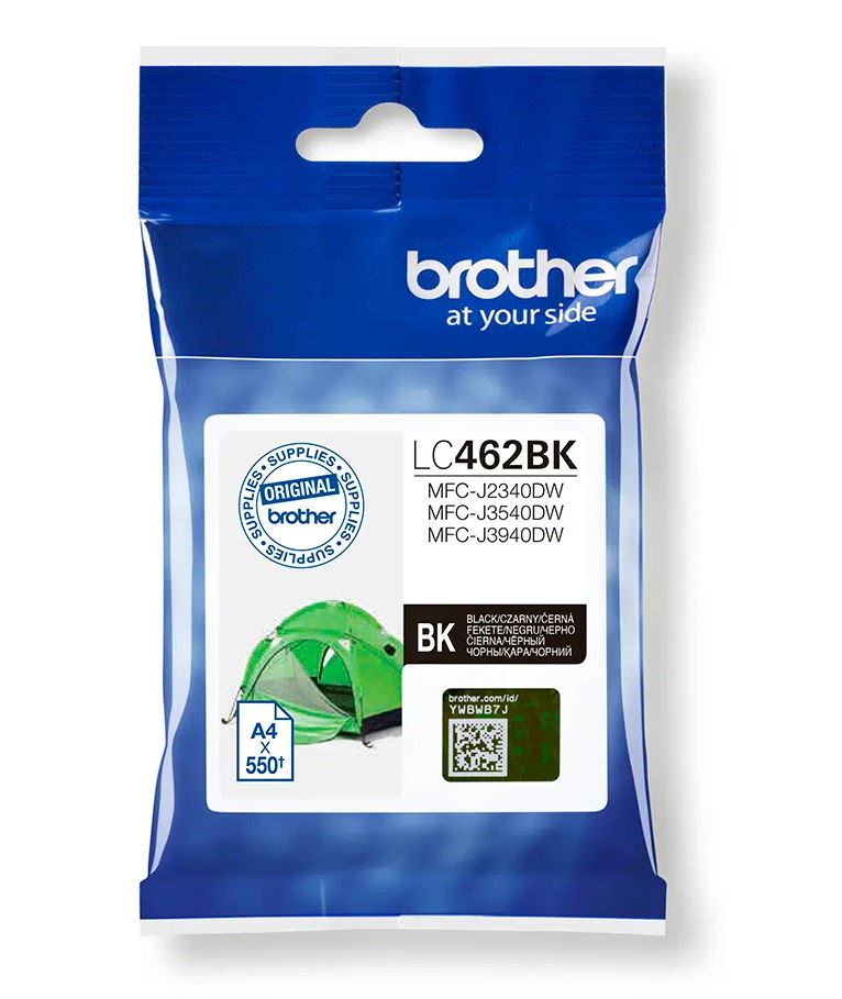 Cartus Cerneala Original Brother Black, LC462BK, pentru MFC J2340|MFC J3540|MFC J3940, 550p, , "LC462BK"