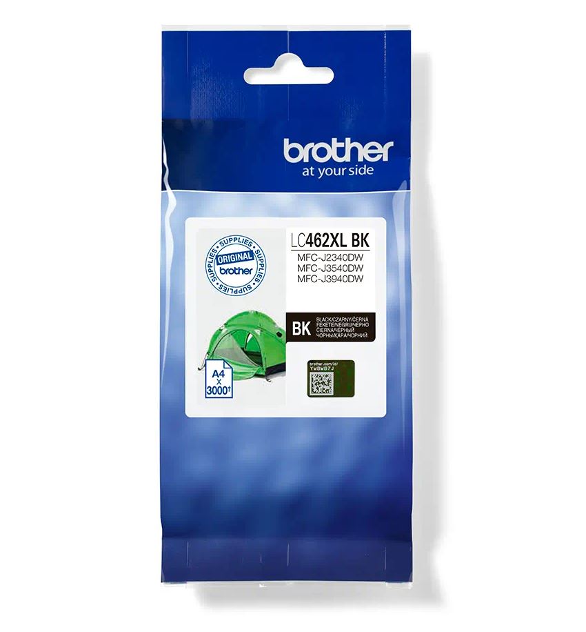 Cartus Cerneala Original Brother Black, LC462XLBK, pentru MFC J2340|MFC J3540|MFC J3940, 3K, , "LC462XLBK"