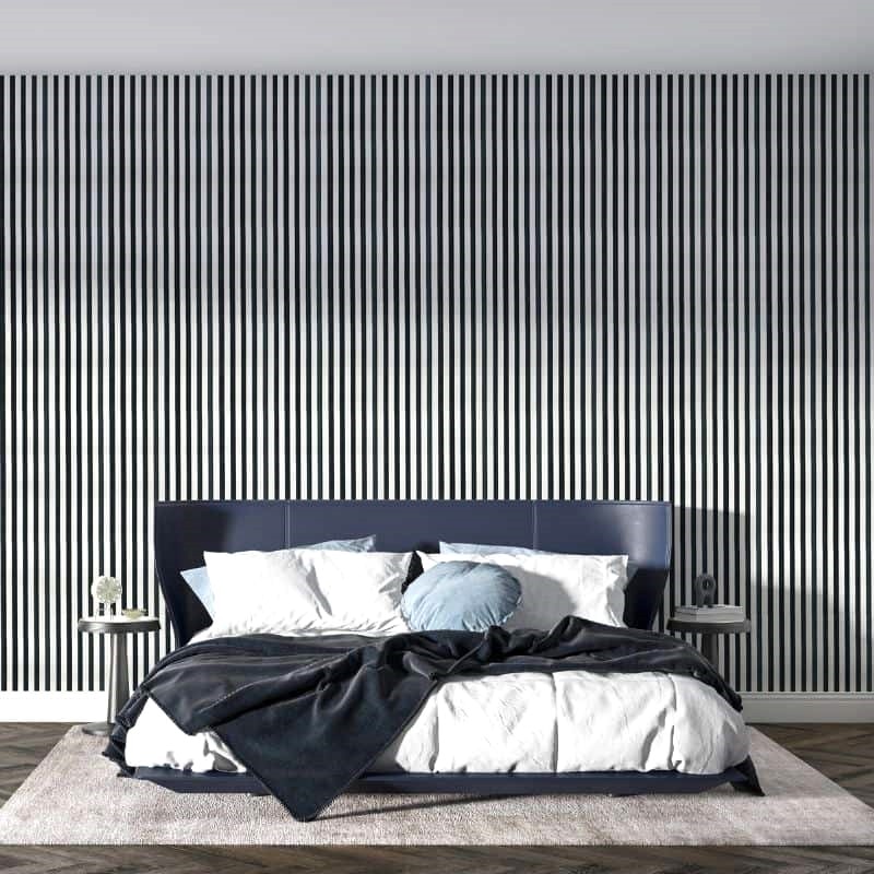 Riflaj MDF decorativ LDA PREMIUM de tip Panou Acustic, Alb Mat, 260x40 cm