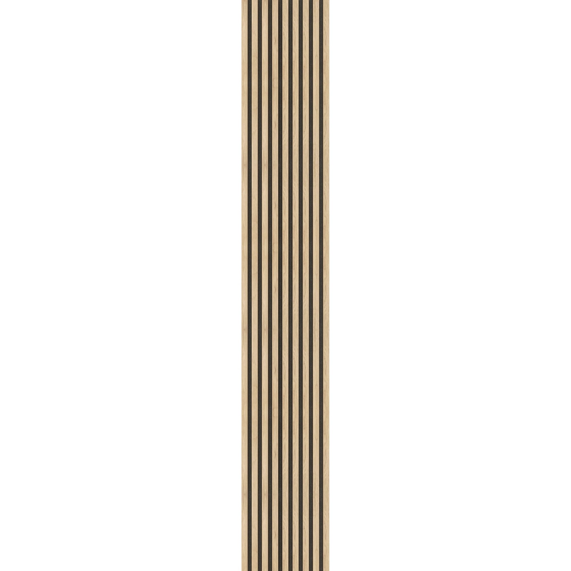 Riflaj MDF decorativ LDA PREMIUM de tip Panou Acustic, Stejar Sonoma, 260x40 cm