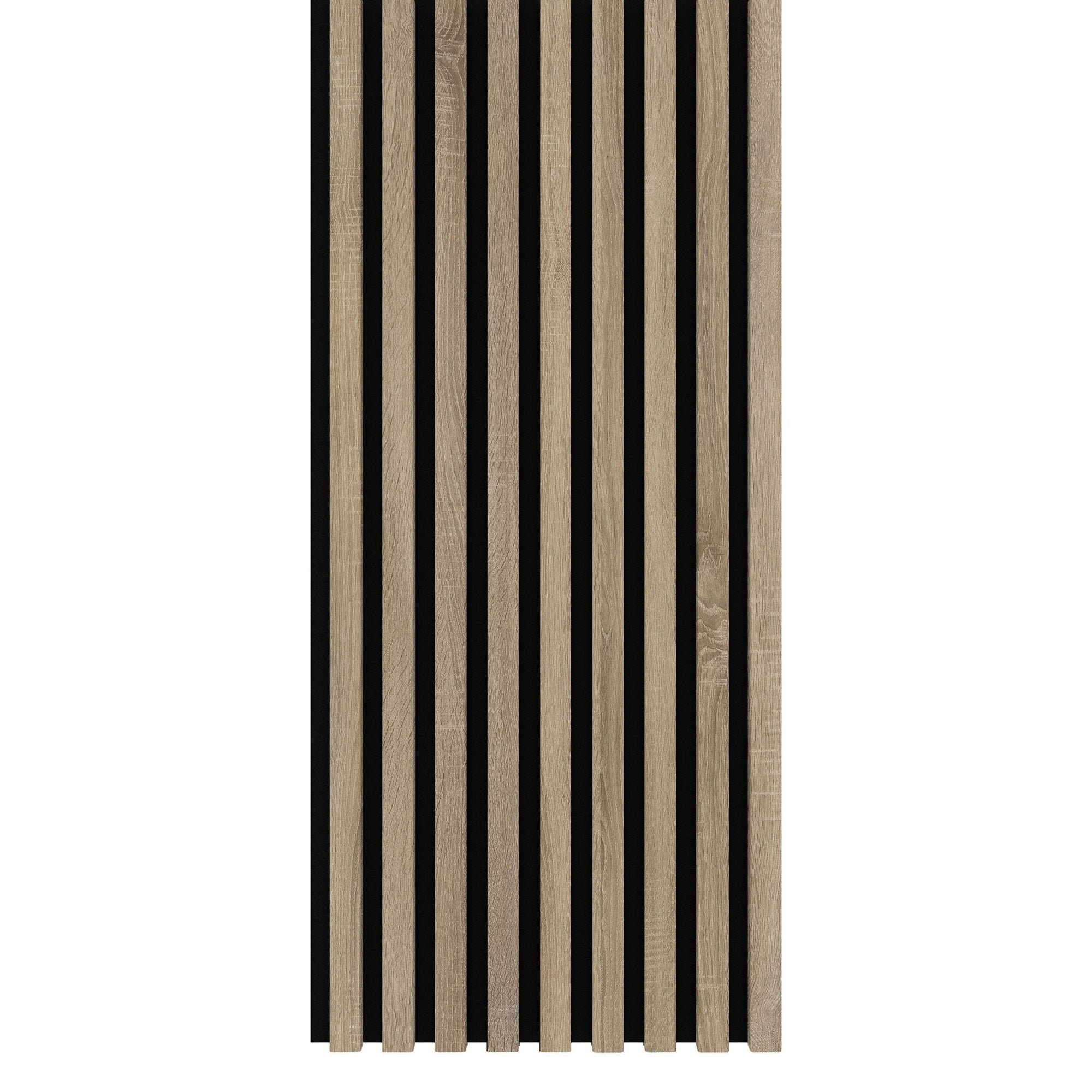 Riflaj MDF decorativ LDA PREMIUM de tip Panou Acustic, Stejar Sonoma, 260x40 cm