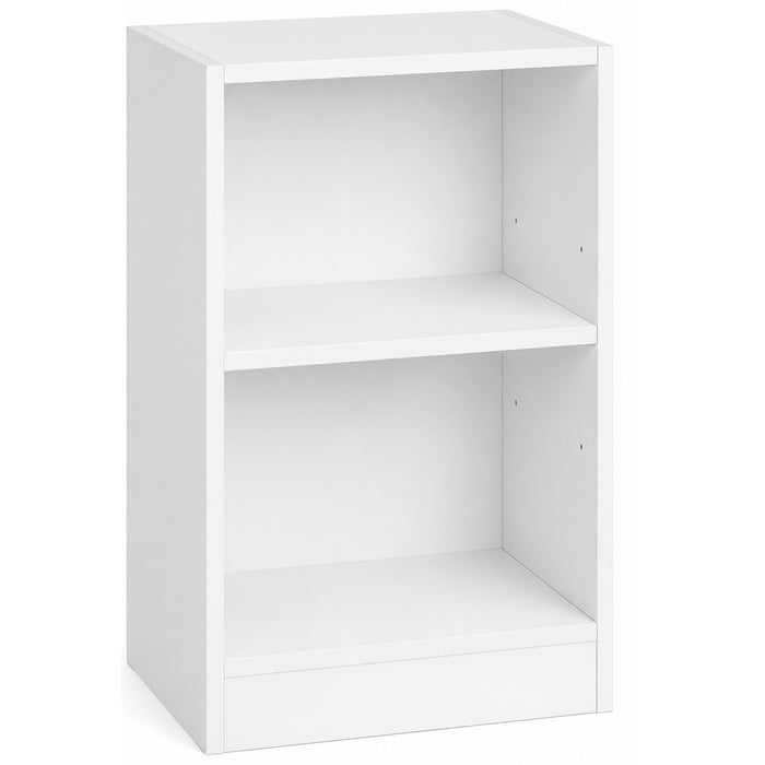 VASAGLE Noptiera cu compartimente deschise si raft reglabil, stil minimalist, MDF si PAL, 40x30x60 cm, alb