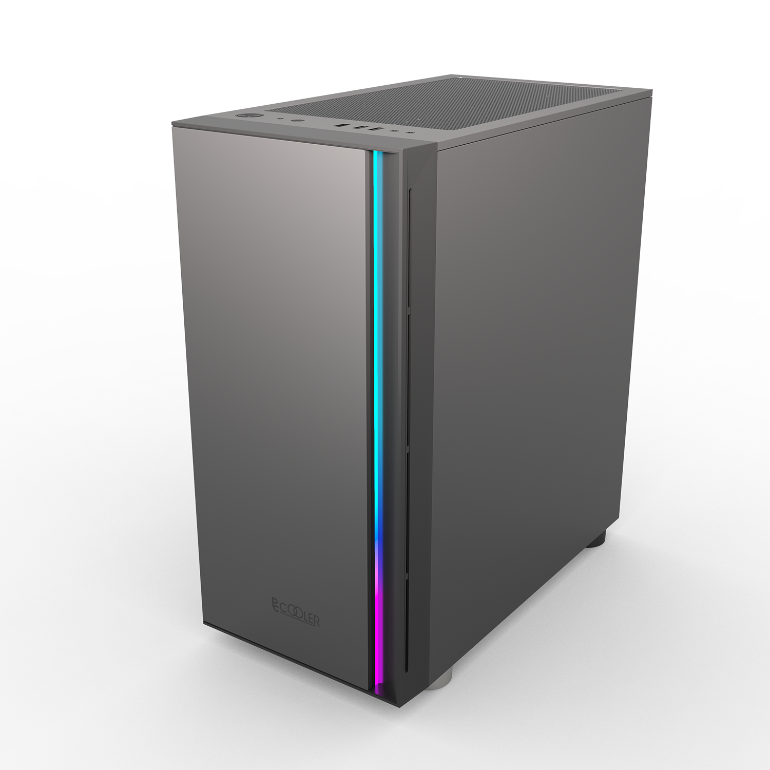 CARCASA PCCOOLER, Middle Tower, mATX, ITX, fara sursa, sticla securizata, 1 ventilator inclus ARGB, negru, USB 3.2 gen 1 x 1, USB 2.0 x 2, mic, audio, "LM300G ARGB"