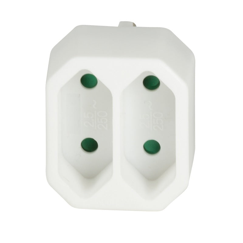 PRELUNGITOR LOGILINK, Euro skt x 2, conectare prin Schuko (T), 16A, fara protectie, alb, "LPS218"