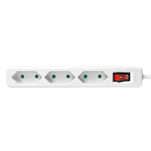 PRELUNGITOR LOGILINK, Euro skt x 3, conectare prin Schuko (T), cablu 1.5 m, 7.5 A, protectie contact accidental, on / off, alb, "LPS230"