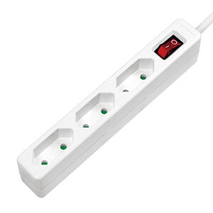 PRELUNGITOR LOGILINK, Euro skt x 3, conectare prin Schuko (T), cablu 1.5 m, 7.5 A, protectie contact accidental, on / off, alb, "LPS230"