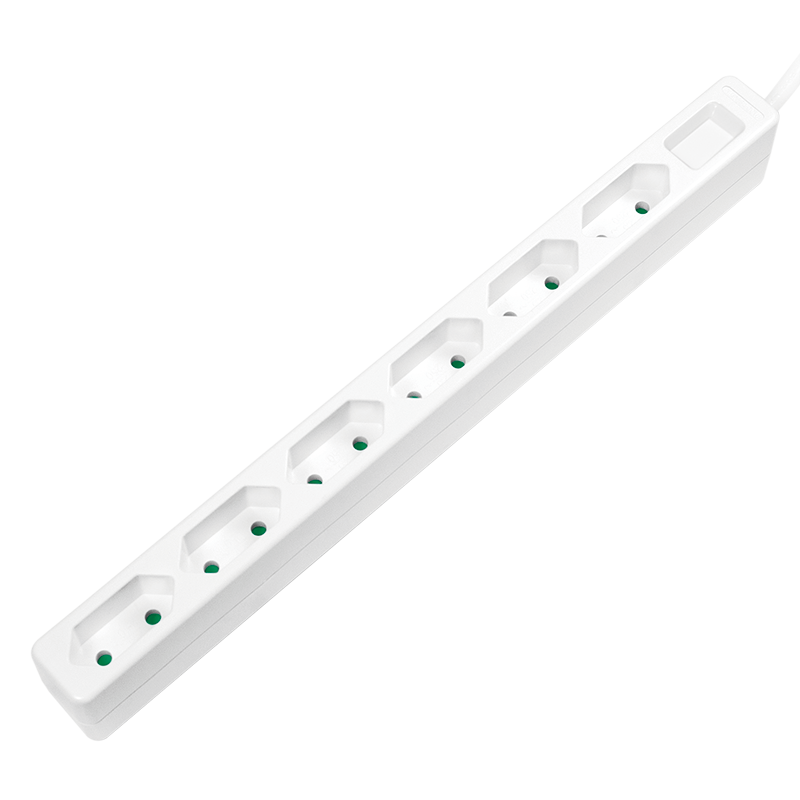 PRELUNGITOR LOGILINK, Euro skt x 6, cablu 3G 1.0mm2, 230 V/7.5 A, 50 Hz, max. 1700 W, IP20, 1.5m, alb, "LPS231"