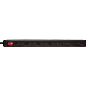 PRELUNGITOR LOGILINK, Euro skt x 6, conectare prin Schuko (T), cablu 1.5 m, 7.5 A, protectie contact accidental, on / off, negru, "LPS232B"