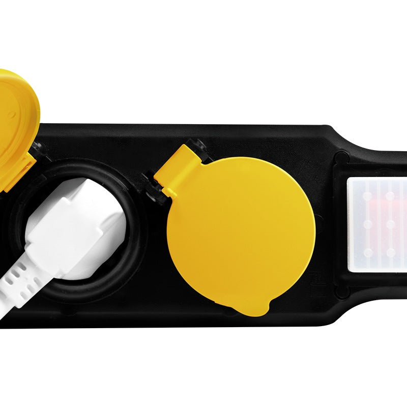 PRELUNGITOR LOGILINK, Schuko x 4, conectare prin Schuko (T), cablu 1.5 m, 16 A, protectie stropire cu apa, negru/ galben, "LPS254"