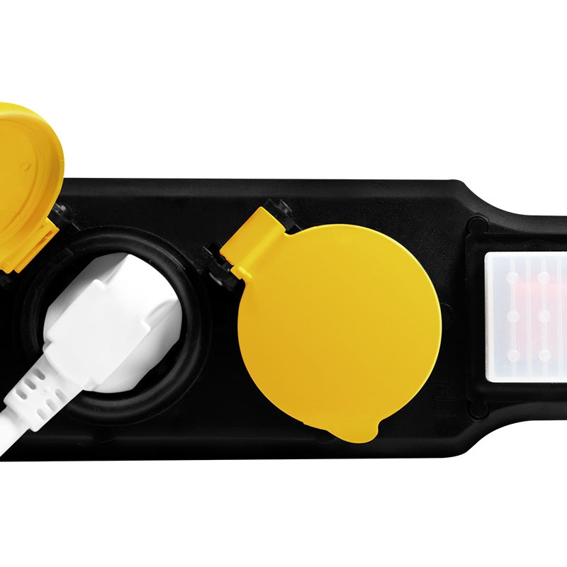 PRELUNGITOR LOGILINK, Schuko x 6, conectare prin Schuko (T), cablu 1.5 m, 16 A, protectie stropire cu apa, negru/ galben, "LPS256"