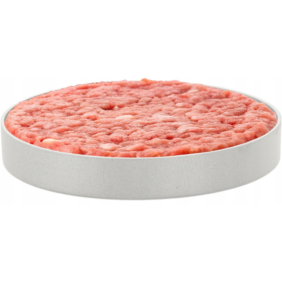 Presa pentru burgeri din aluminiu cu maner din lemn, 12x7 cm, gri