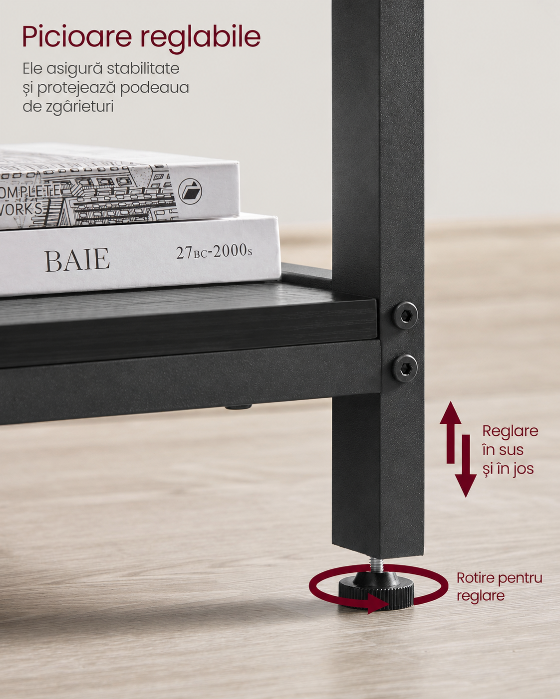 VASAGLE Birou de colt in forma L, cadru metalic, stil industrial, 138x138x76 cm, negru cu aspect lemnos