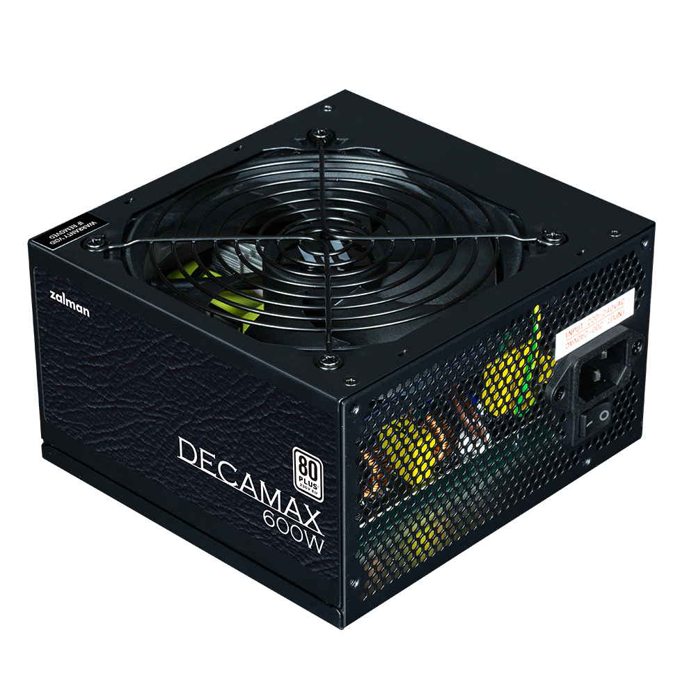 SURSA Zalman "Decamax 600", 600W, certificare 80 Plus, active PFC, fan 120mm, negru, "ZM600-LX3"