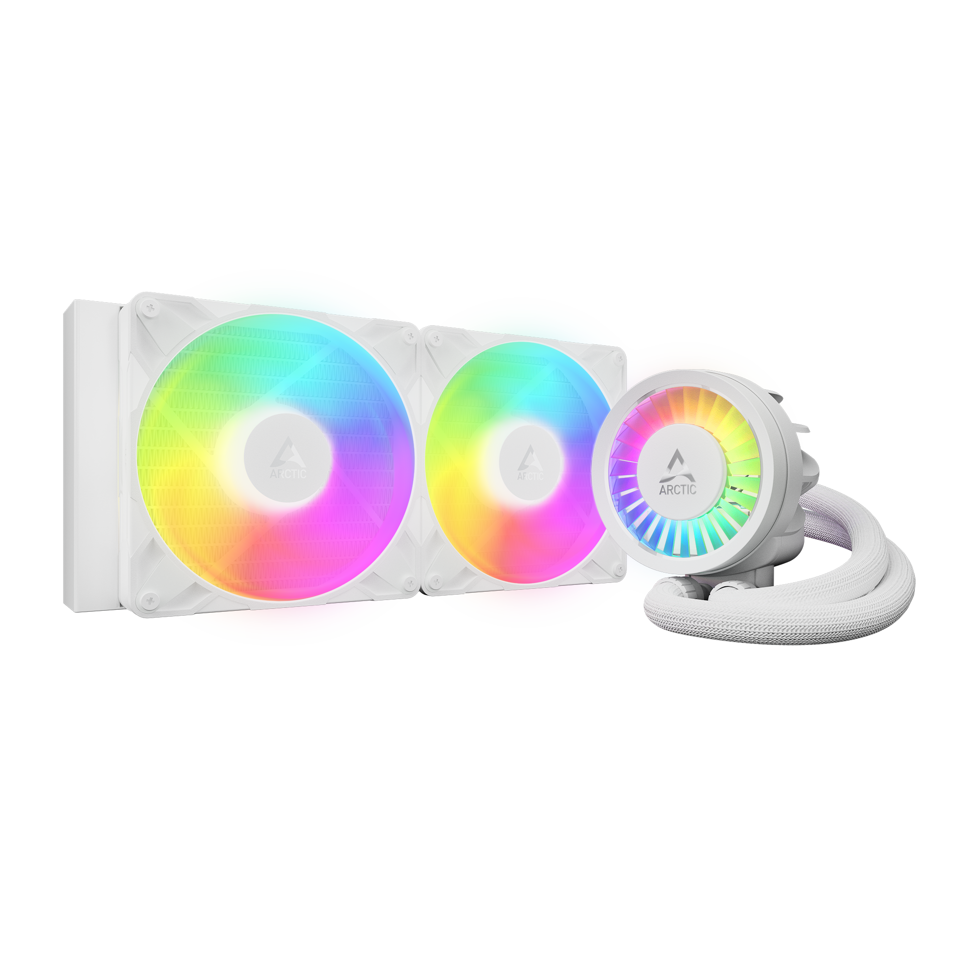 COOLER Arctic "Liquid Freezer III Pro 280 A-RGB", skt. LGA1851, LGA 1700, AM4, AM5, racire cu lichid, 2 x 140mm P14 Pro ARGB, 800 - 2800 RPM, ARGB, alb "ACFRE00187A"