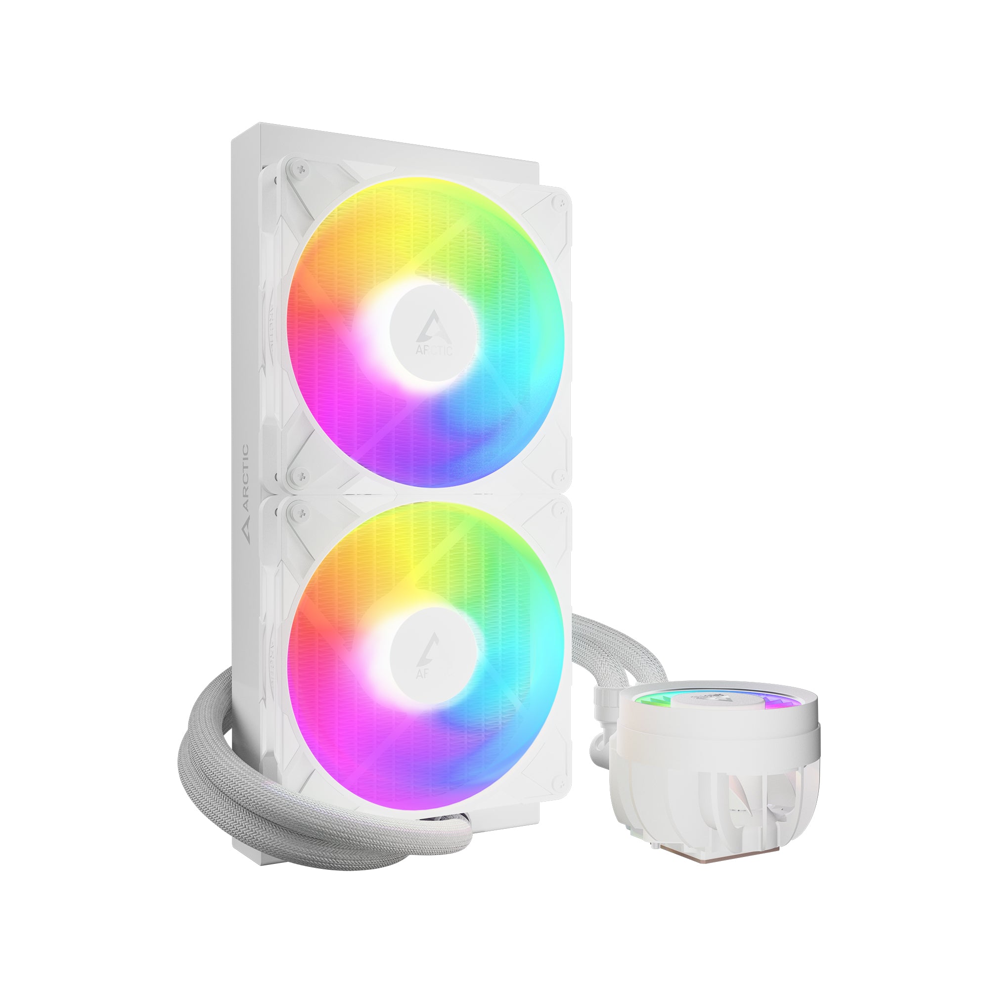 COOLER Arctic "Liquid Freezer III Pro 280 A-RGB", skt. LGA1851, LGA 1700, AM4, AM5, racire cu lichid, 2 x 140mm P14 Pro ARGB, 800 - 2800 RPM, ARGB, alb "ACFRE00187A"