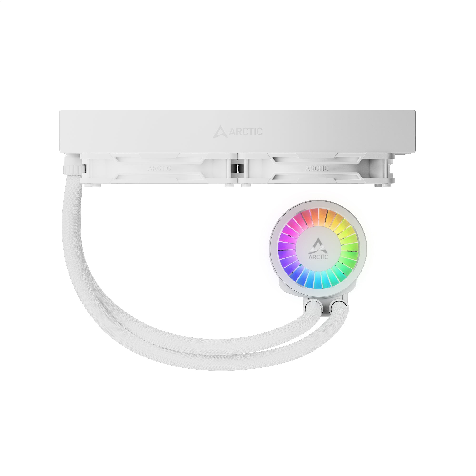 COOLER Arctic "Liquid Freezer III Pro 280 A-RGB", skt. LGA1851, LGA 1700, AM4, AM5, racire cu lichid, 2 x 140mm P14 Pro ARGB, 800 - 2800 RPM, ARGB, alb "ACFRE00187A"