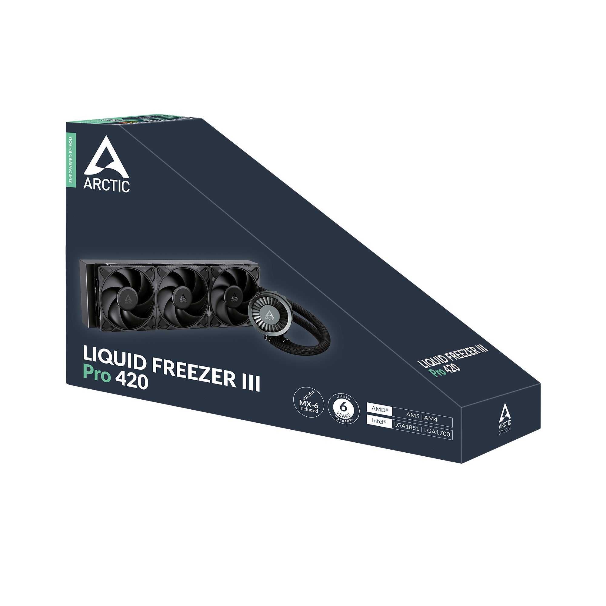 COOLER Arctic "Liquid Freezer III Pro 420", skt. LGA1851, LGA 1700, AM4, AM5, racire cu lichid, 3 x 140mm P14 Pro, 800 - 2800 RPM, , negru "ACFRE00181A"