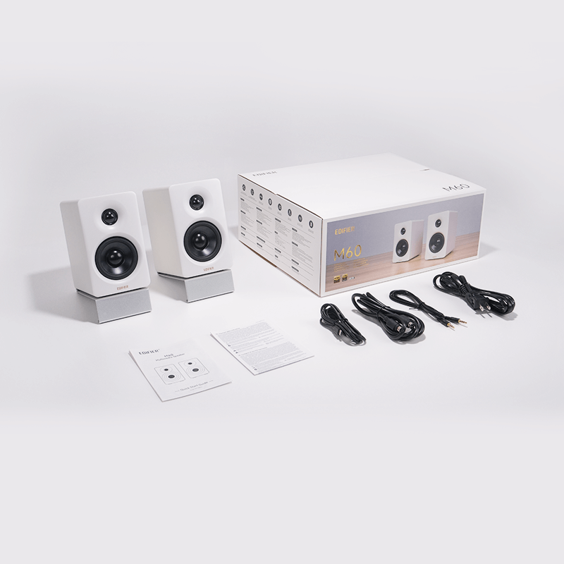 BOXE EDIFIER 2.0, RMS: 66W (2 x 15W + 2 x 18W), bluetooth v5.3, touch panel, AUX/USB-C, 220V alimentare, white "M60-W"