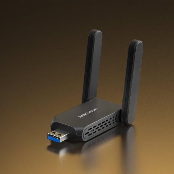 ADAPTOR RETEA MERCUSYS, AX1800 extern wireless dual band 2.4 GHz | 5 GHz, USB 3.0, Wi-Fi 6, 1800 Mbps, antena externa x 2, 