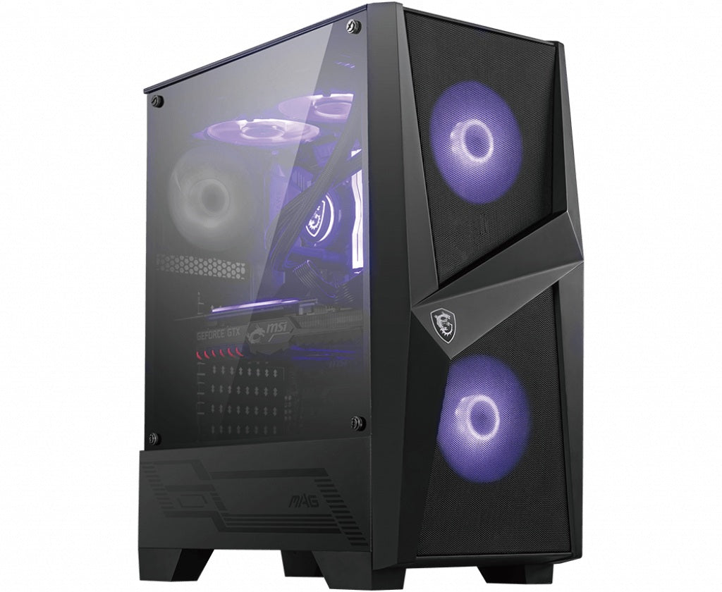 CARCASA MSI Middle Tower, ATX, "MAG FORGE 100M", fara sursa, sticla securizata, fan x 3, USB 3.2 gen 1 x 2, Jack 3.5 mm x 2, mesh pt. filtrare praf, negru, "MAG FORGE 100M"