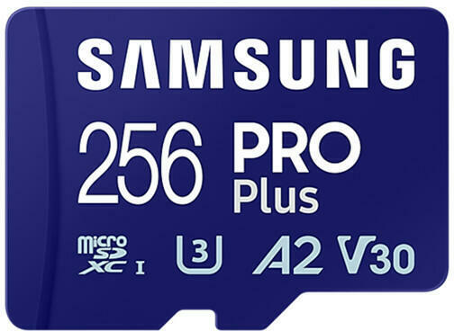 Samsung PRO Plus 256GB microSD UHS-I U3 Full HD 4K UHD 180MB/s Read 130MB/s Write Memory Card Incl. SD-Adapter 2023 