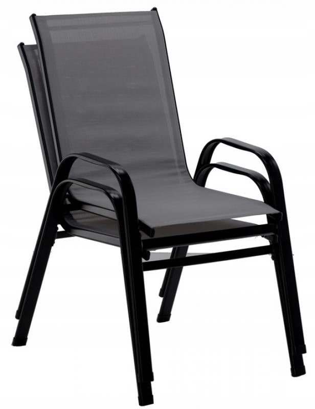 Set mobilier gradina Sersimo Torino, 2 scaune, 1 masa, gri inchis