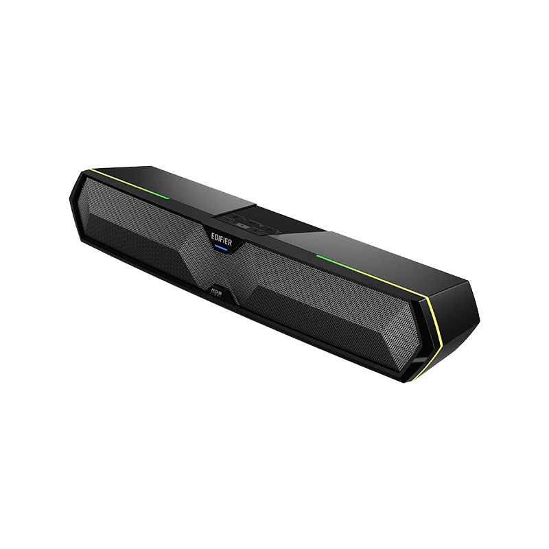 BOXE EDIFIER Gaming desktop, RMS: 5W (2.5W + 2.5W), Bluetooth 5.3, USB-A, RGB, sound card/ mic, dim. 485x70x80mm, black, "MG300-BK"