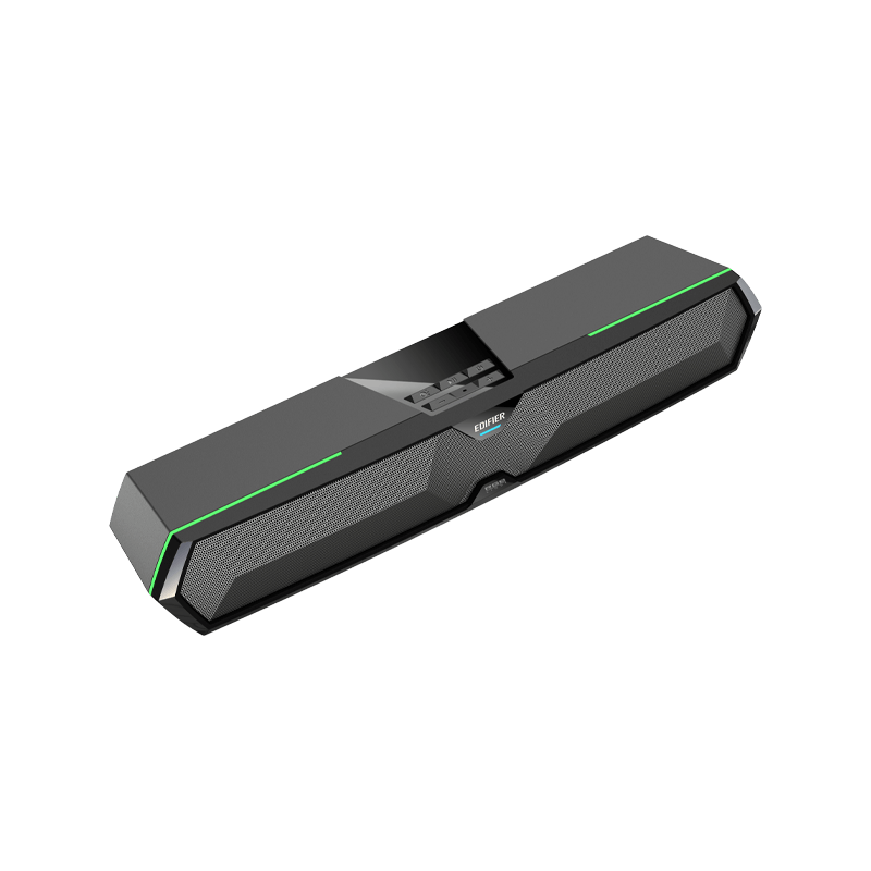 BOXE EDIFIER Gaming desktop, RMS: 5W (2.5W + 2.5W), Bluetooth 5.3, USB-A, RGB, sound card/ mic, dim. 485x70x80mm, black, "MG300-BK"