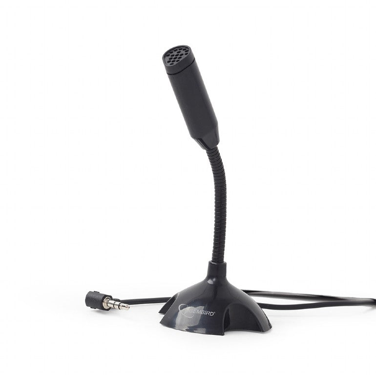 MICROFON GEMBIRD, suport tip "picior", conector Jack 3.5 mm, negru, "MIC-D-02"