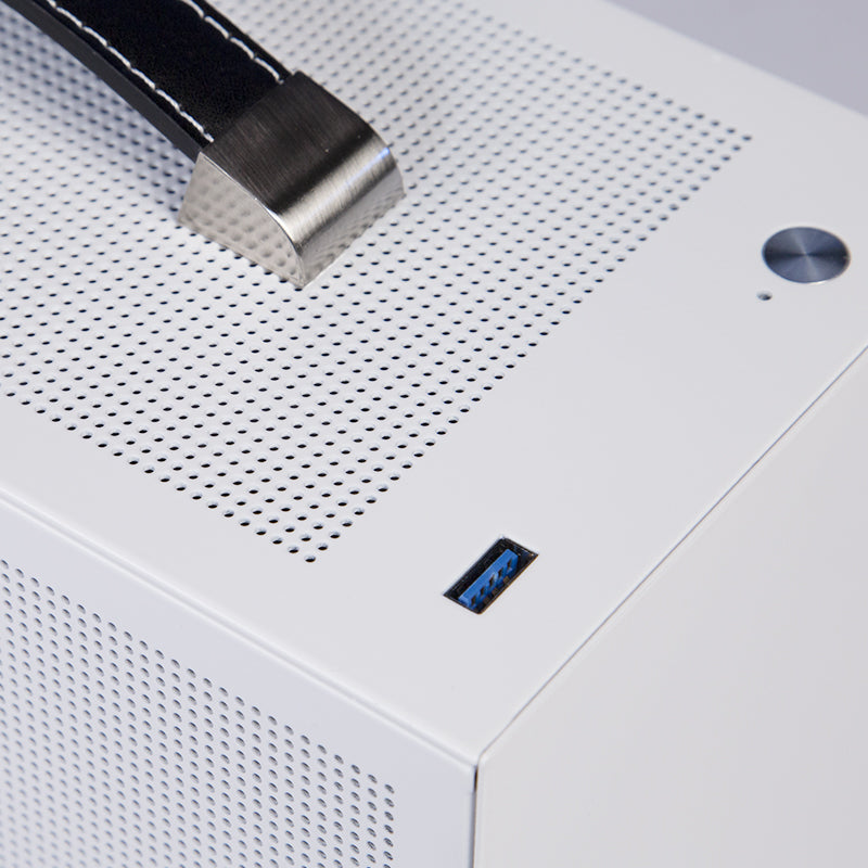 CARCASA PCCOOLER, Mini Tower, ITX, fara sursa, fereastra laterala tip MESH, alb, USB 3.2 gen 1 x 1, USB Type-C x 1, "MINI I100W PRO MESH"