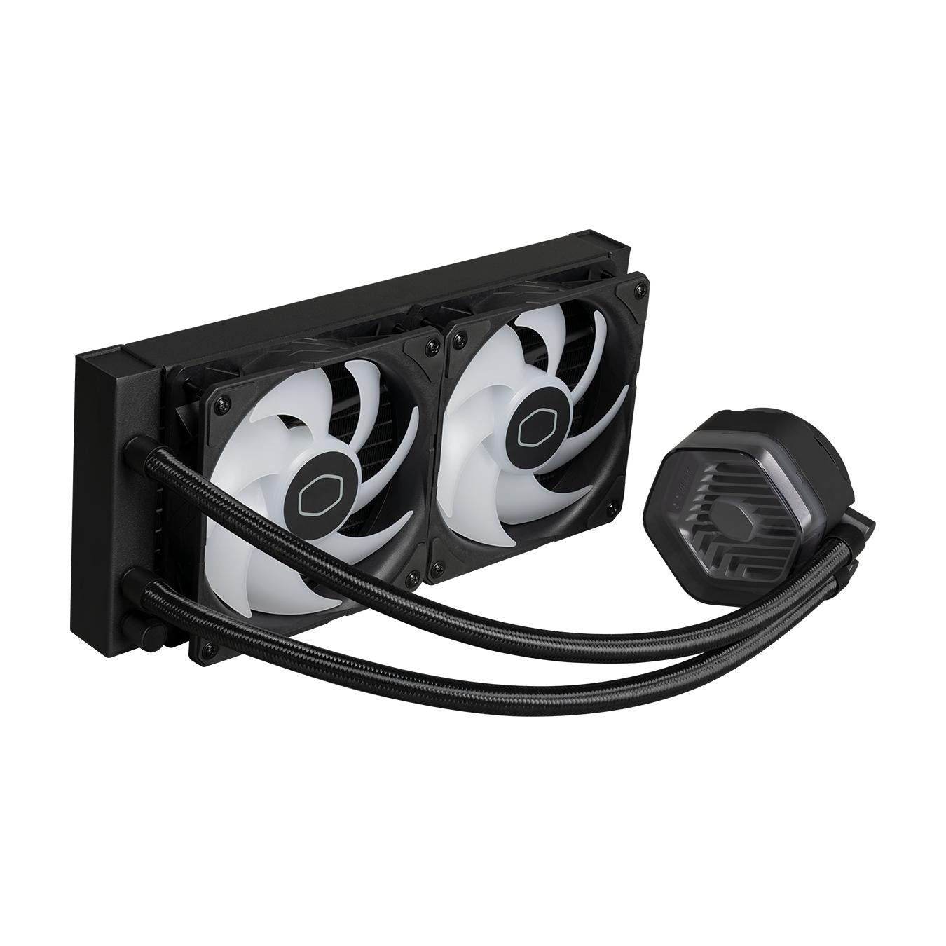 COOLER Cooler Master "MASTERLIQUID 240 ATMOS",racire lichid,skt. Intel LGA 1700/1200/115x,AMD AM5/AM4,radiator aluminiu,pompa,2x120mm,2500rpm,4-pin,ARGB,negru "MLX-D24M-A25PZ-R1"
