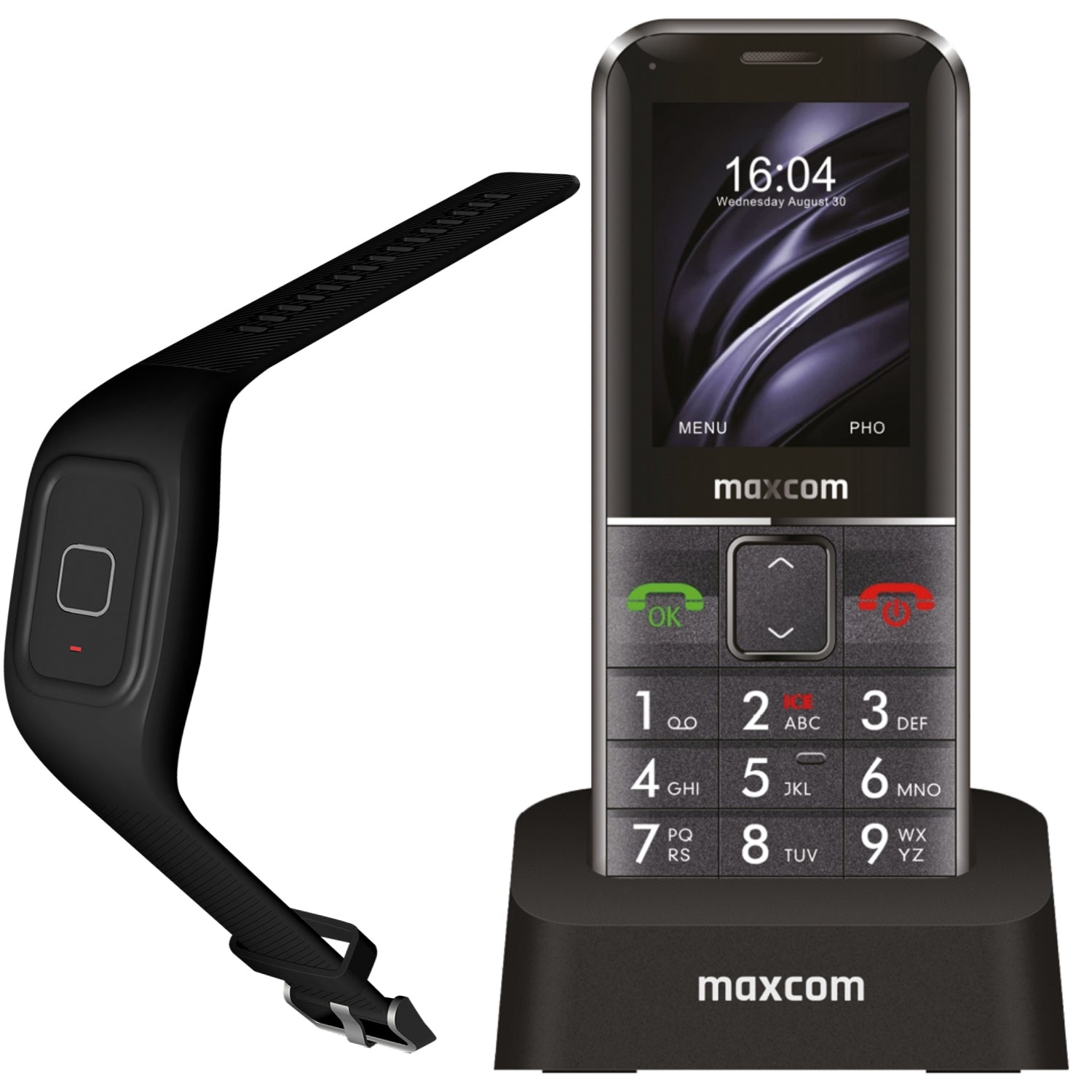 Telefon cu butoane, Maxcom, "MM735" ecran 2.2 inch, rez. camera 2 Mpix, 2G, OEM, acumulator 1400 mAh, negru, "MM735 Black"
