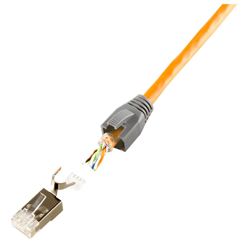 MUFA RJ-45 Logilink pt. cablu UTP, FTP, SFTP, Cat5e | Cat6 | Cat6a | Cat7 | Cat7a | Cat8.1, RJ-45 (T), ecranat, plastic cu