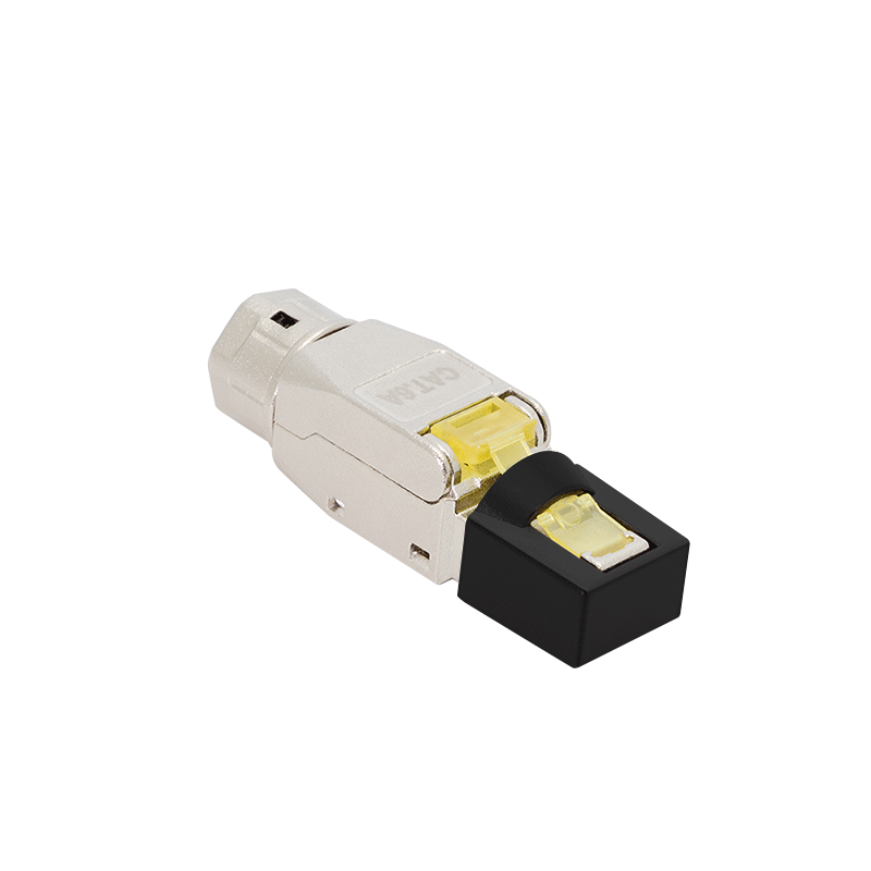 MUFA RJ-45 LOGILINK pt. cablu FTP, SFTP, Cat6a/Cat7/Cat8, RJ-45 (T), ecranat, plastic cu metal, extra scurta, 1 buc, "MP0085"