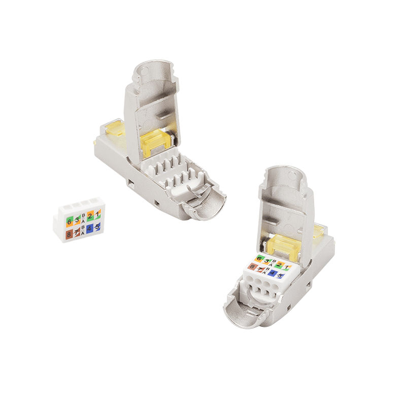 MUFA RJ-45 LOGILINK pt. cablu FTP, SFTP, Cat6a/Cat7/Cat8, RJ-45 (T), ecranat, plastic cu metal, extra scurta, 1 buc, "MP0085"