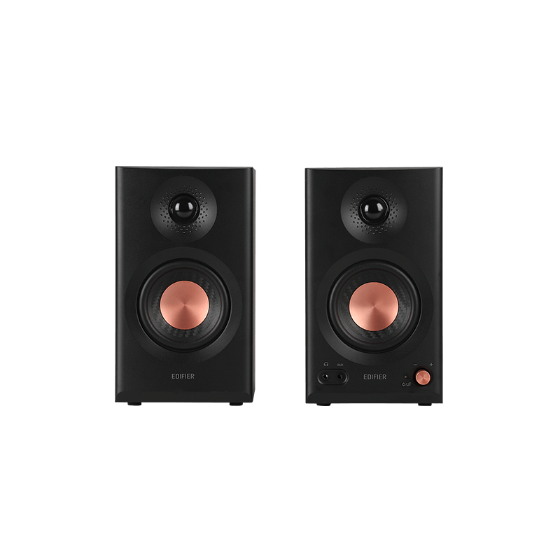 BOXE EDIFIER 2.0, RMS: 36W (2 x 18W), studio monitor, volum, bass, treble, intrare jack 6.35 TRS balanced, RCA, iesire casti, black, "MR3-BK"
