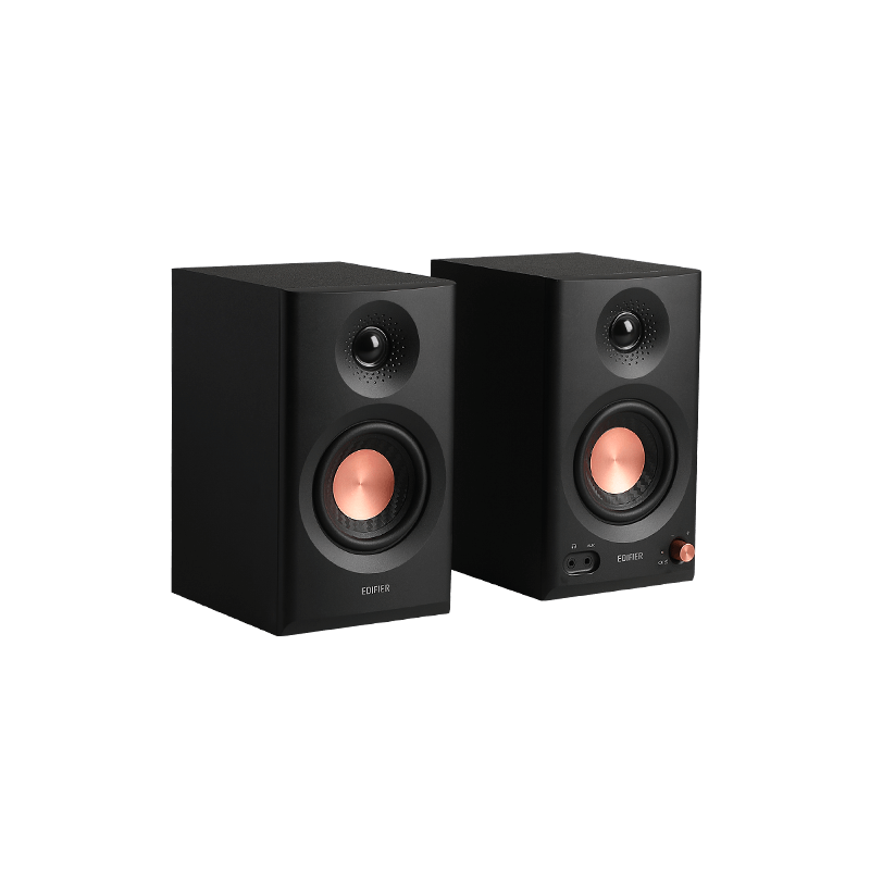 BOXE EDIFIER 2.0, RMS: 36W (2 x 18W), studio monitor, volum, bass, treble, intrare jack 6.35 TRS balanced, RCA, iesire casti, black, "MR3-BK"
