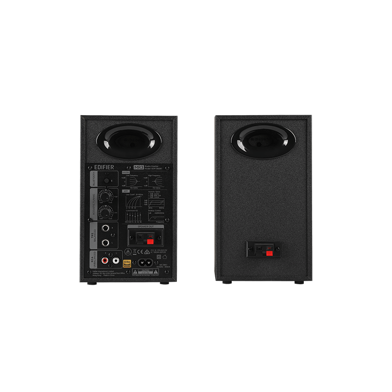 BOXE EDIFIER 2.0, RMS: 36W (2 x 18W), studio monitor, volum, bass, treble, intrare jack 6.35 TRS balanced, RCA, iesire casti, black, "MR3-BK"