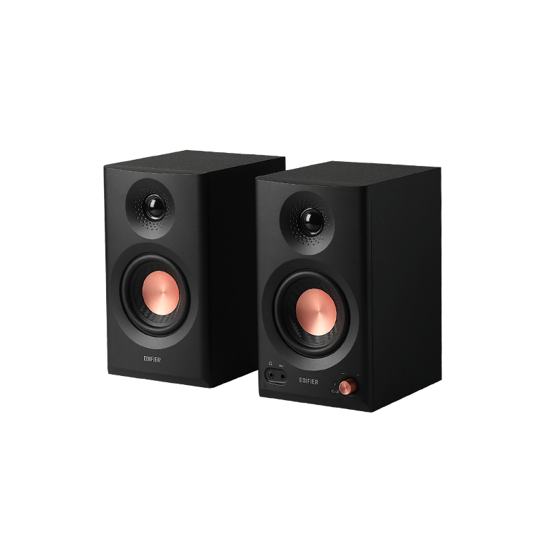 BOXE EDIFIER 2.0, RMS: 36W (2 x 18W), studio monitor, volum, bass, treble, intrare jack 6.35 TRS balanced, RCA, iesire casti, black, "MR3-BK"