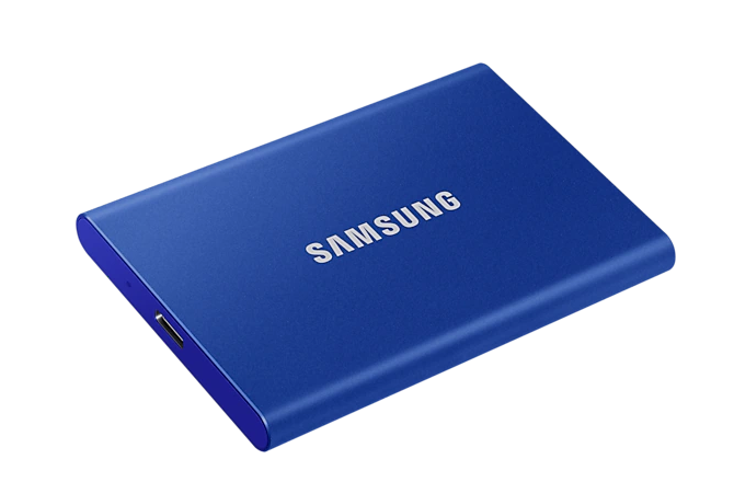 SSD. extern SAMSUNG T7, 2TB, USB 3.2 gen 1, R/W: 1050/1000 MB/s, albastru, "MU-PC2T0H/WW"